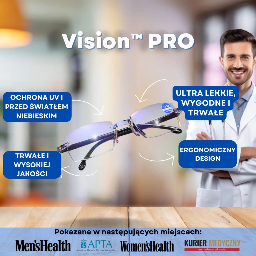 Okulary Vision™ antypromieniowe + skórzane etui Gratis (Kup 1 + 1 GRATIS)